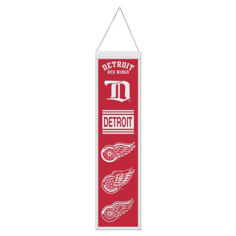Detroit Red Wings Banner Wool 8x32 Heritage Evolution Design