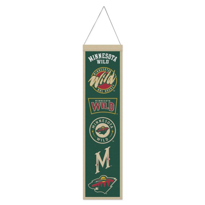 Minnesota Wild Banner Wool 8x32 Heritage Evolution Design