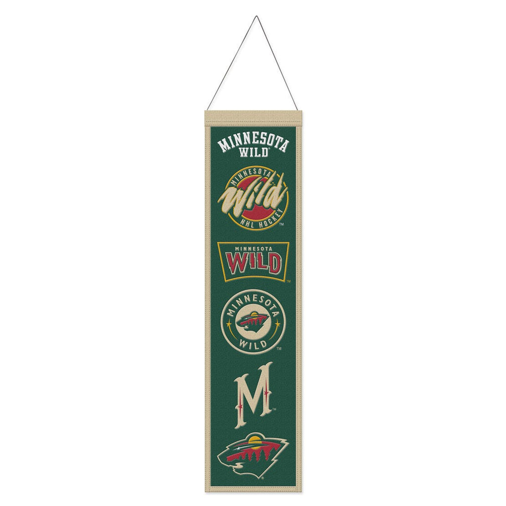 Minnesota Wild Banner Wool 8x32 Heritage Evolution Design - Special Order