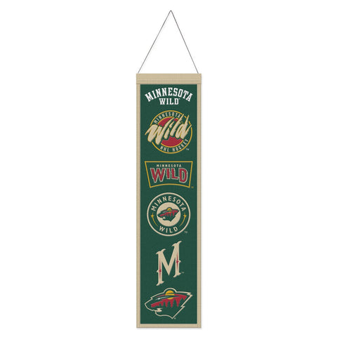 Minnesota Wild Banner Wool 8x32 Heritage Evolution Design - Special Order