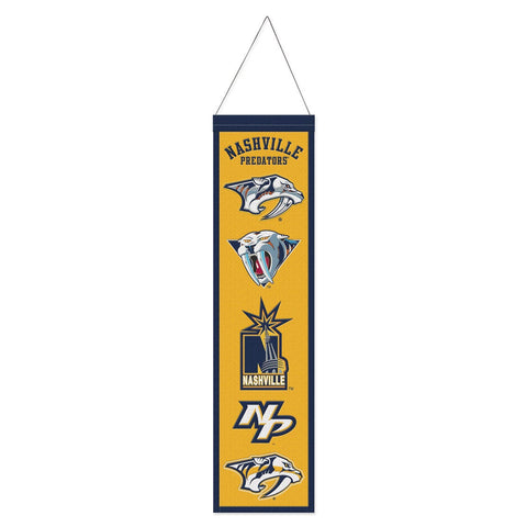 Nashville Predators Banner Wool 8x32 Heritage Evolution Design - Special Order
