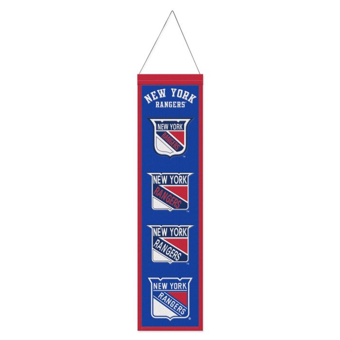 New York Rangers Banner Wool 8x32 Heritage Evolution Design