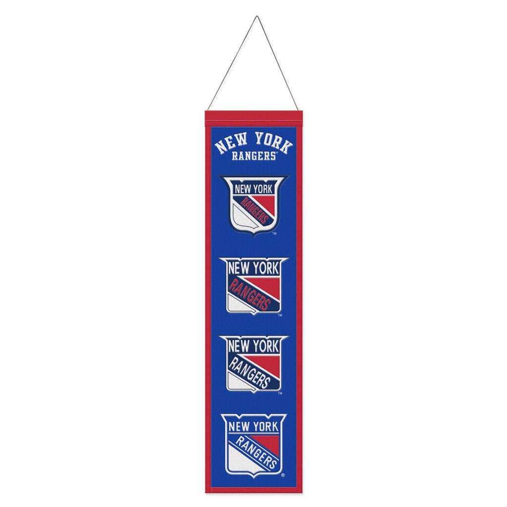 New York Rangers Banner Wool 8x32 Heritage Evolution Design - Special Order