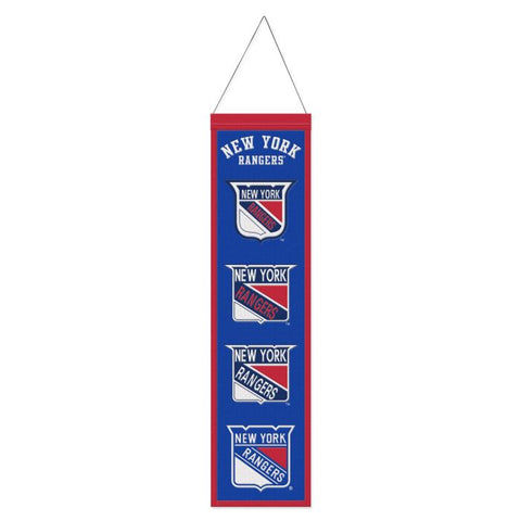 New York Rangers Banner Wool 8x32 Heritage Evolution Design