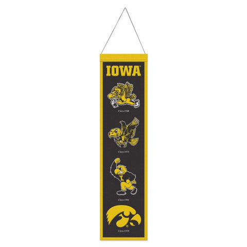 Iowa Hawkeyes Banner Wool 8x32 Heritage Evolution Design