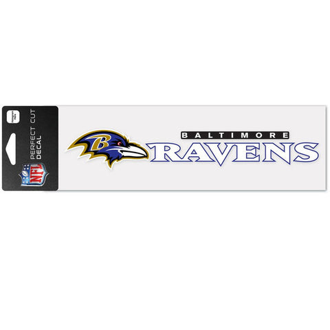 Baltimore Ravens Decal 3x10 Perfect Cut Wordmark Color