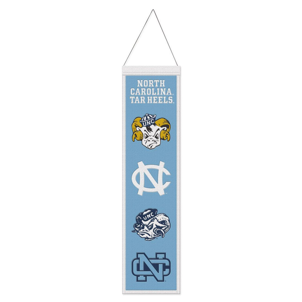 North Carolina Tar Heels Banner Wool 8x32 Heritage Evolution Design College Vault - Special Order
