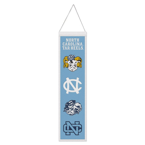 North Carolina Tar Heels Banner Wool 8x32 Heritage Evolution Design College Vault - Special Order