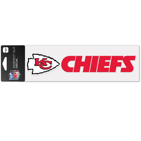 Kansas City Chiefs Decal 3x10 Perfect Cut Wordmark Color