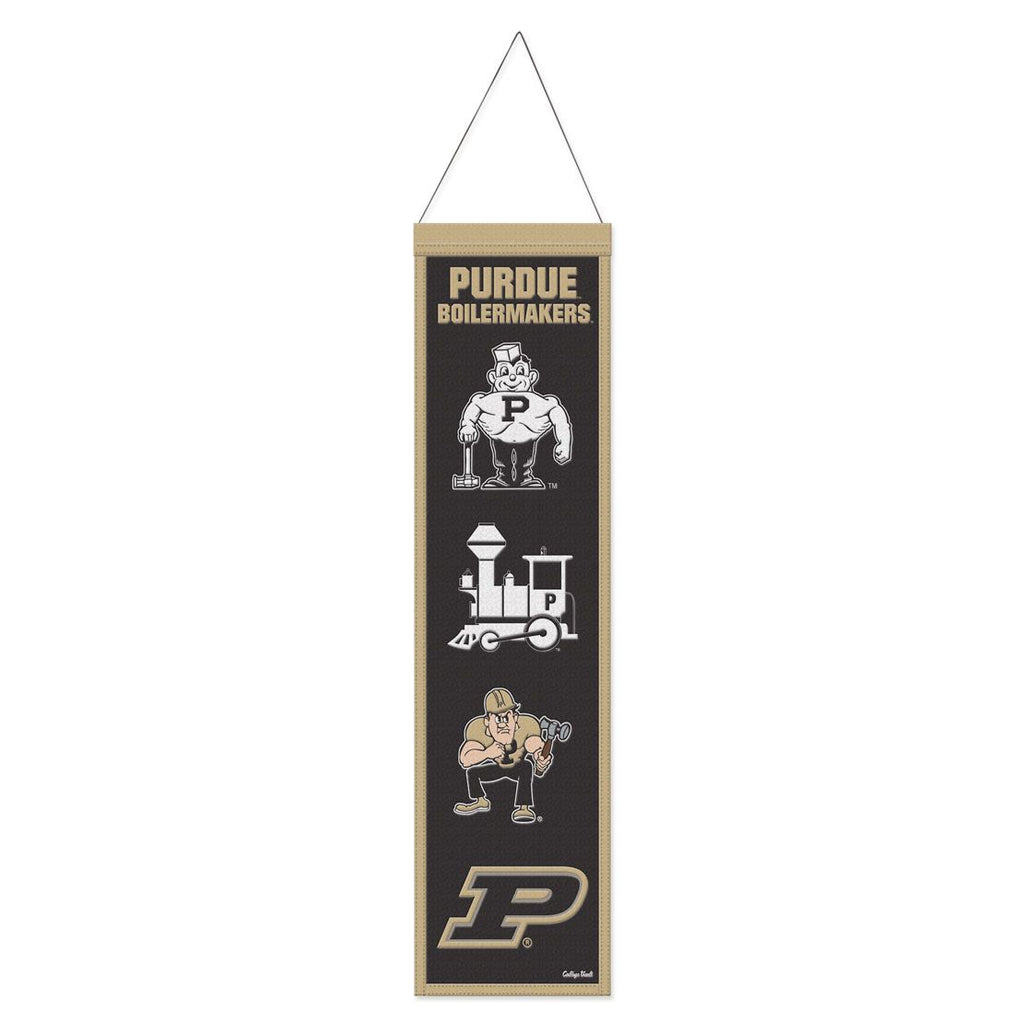 Purdue Boilermakers Banner Wool 8x32 Heritage Evolution Design - Special Order