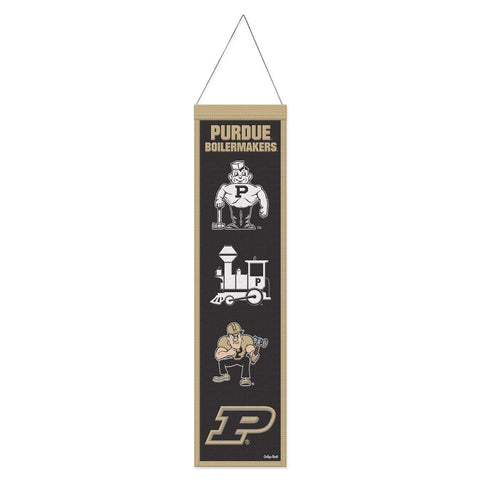 Purdue Boilermakers Banner Wool 8x32 Heritage Evolution Design - Special Order