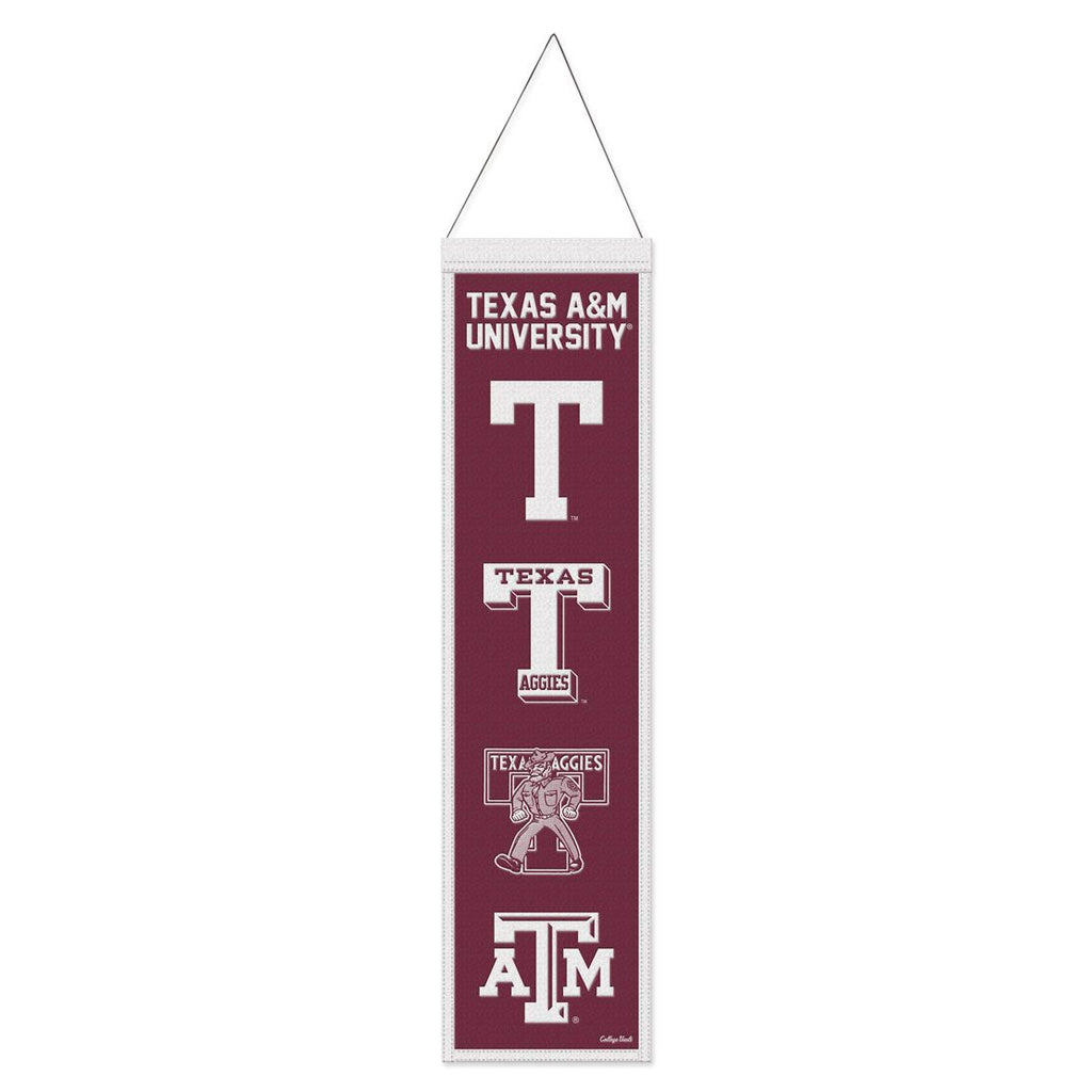 Texas A&M Aggies Banner Wool 8x32 Heritage Evolution Design - Special Order