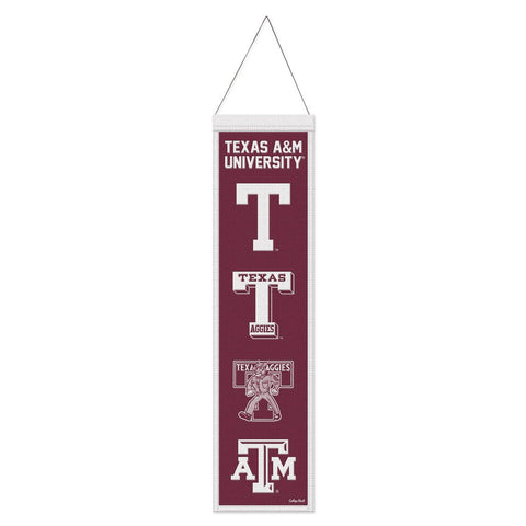 Texas A&M Aggies Banner Wool 8x32 Heritage Evolution Design - Special Order