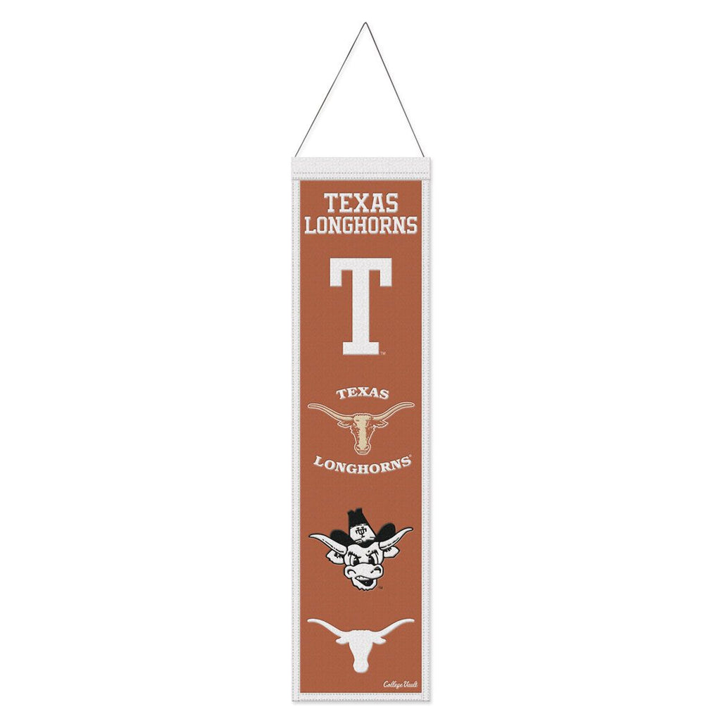 Texas Longhorns Banner Wool 8x32 Heritage Evolution Design - Special Order