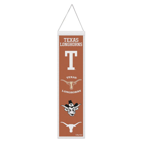 Texas Longhorns Banner Wool 8x32 Heritage Evolution Design - Special Order