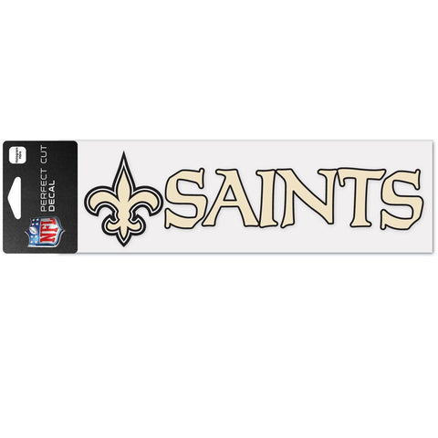 New Orleans Saints Decal 3x10 Perfect Cut Wordmark Color