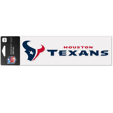Houston Texans Decal 3x10 Perfect Cut Wordmark Color