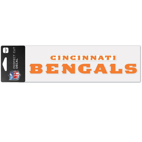 Cincinnati Bengals Decal 3x10 Perfect Cut Wordmark Color