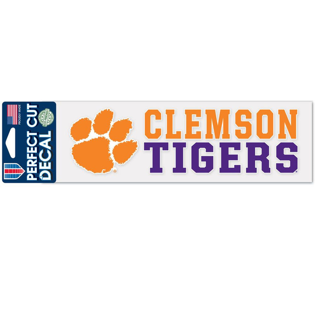 Clemson Tigers Decal 3x10 Perfect Cut Color