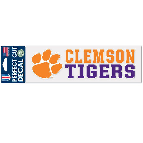 Clemson Tigers Decal 3x10 Perfect Cut Color