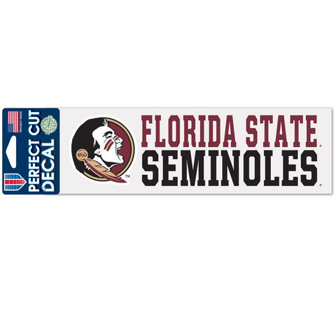 Florida State Seminoles Decal 3x10 Perfect Cut Wordmark Color