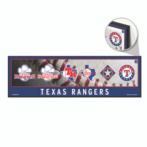 Texas Rangers Sign 9x30 Wood Evolution