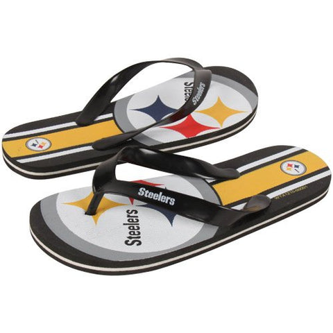 Pittsburgh Steelers Flip Flop - Youth Unisex Big Logo (1 Pair) - L