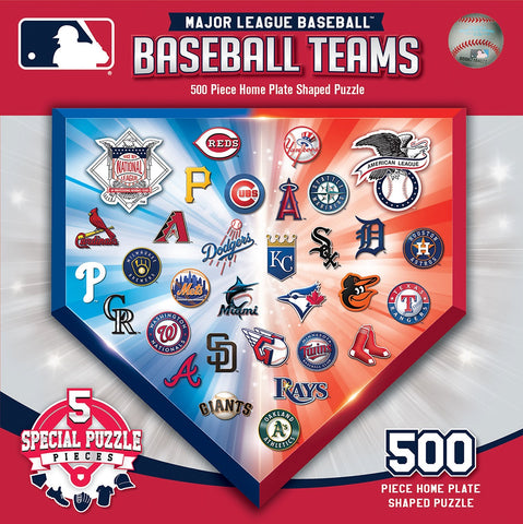 MLB Baseball Home Plate Shaped Puzzle 500 Piece