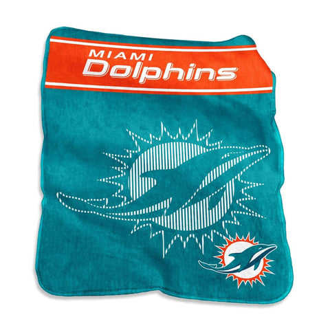 Miami Dolphins Blanket 60x80 Raschel Throw