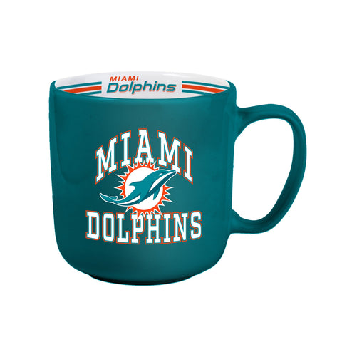 Miami Dolphins Coffee Mug 15oz Stripe Design