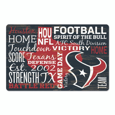 Houston Texans Sign 11x17 Wood Wordage