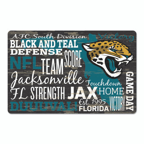 Jacksonville Jaguars Sign 11x17 Wood Wordage