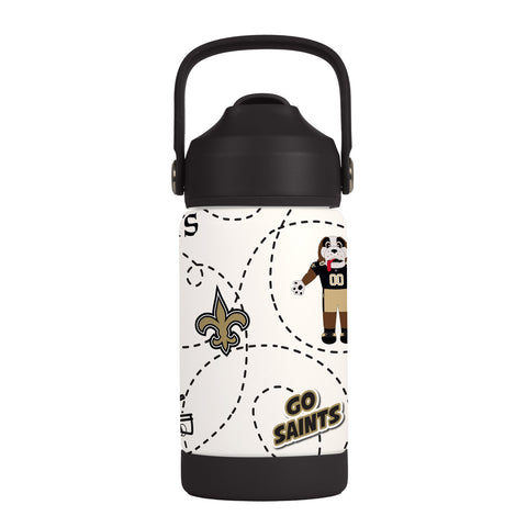 New Orleans Saints Kids Bottle 12oz Stainless Steel Mascot