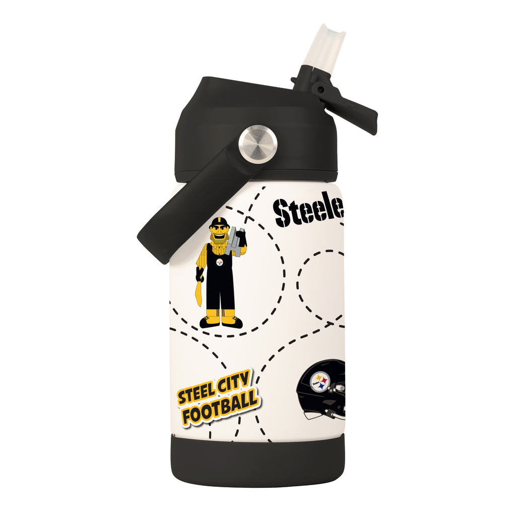 Pittsburgh Steelers Kids Bottle 12oz Stainless Steel Mascot