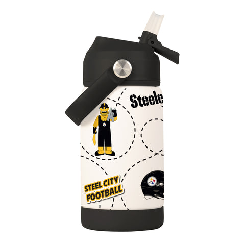 Pittsburgh Steelers Kids Bottle 12oz Stainless Steel Mascot