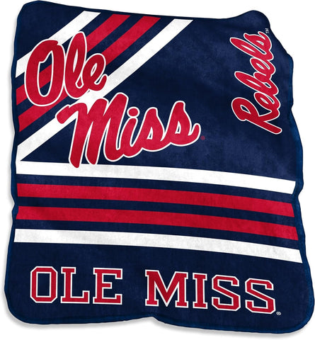 Mississippi Rebels Blanket 50x60 Raschel Throw