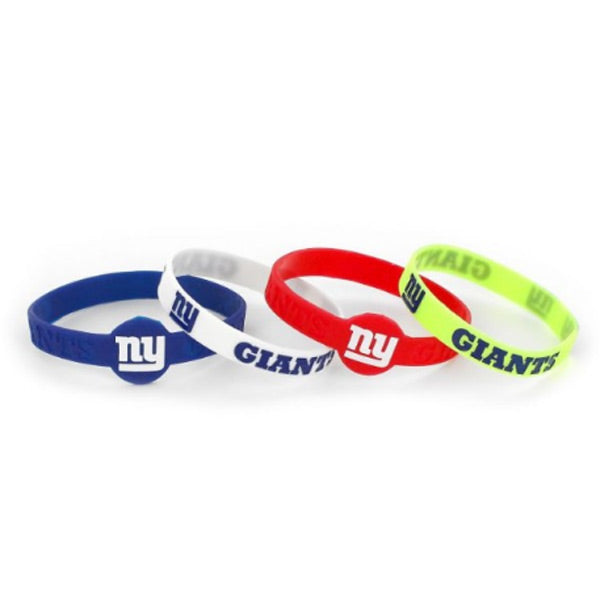New York Giants Bracelets 4 Pack Silicone