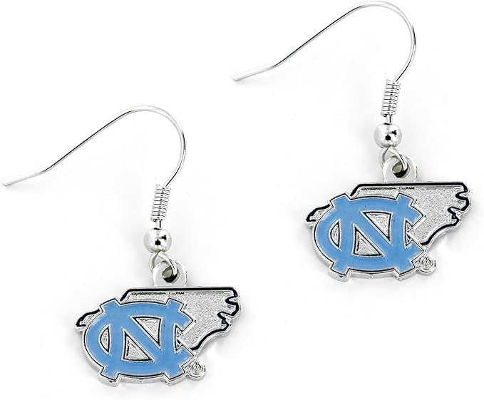 North Carolina Tar Heels Earrings State Design