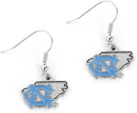 North Carolina Tar Heels Earrings State Design