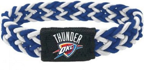 Oklahoma City Thunder Bracelet Braided Blue and White