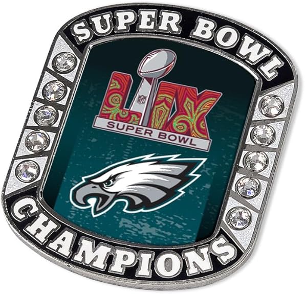 Philadelphia Eagles Pin Collector Rhinestone Design Super Bowl 59 Champ