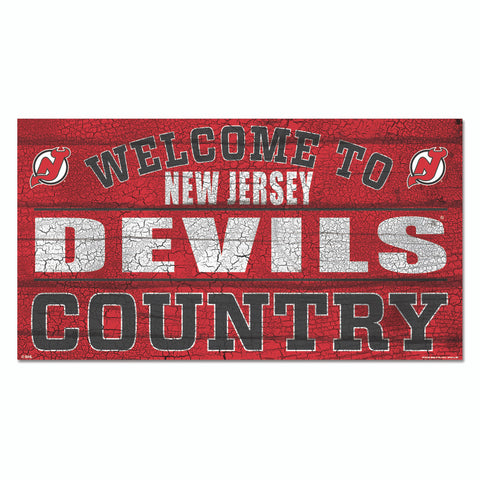 New Jersey Devils Sign 13x24 Wood Country