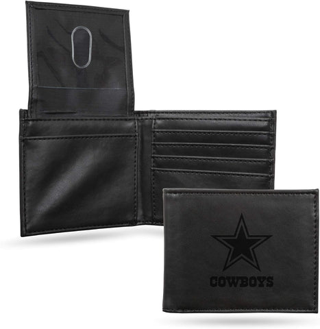 Dallas Cowboys Wallet Billfold Laser Engraved Black - Special Order
