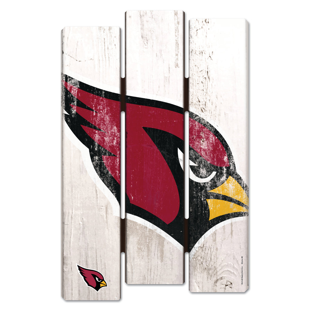 Arizona Cardinals Sign 11x17 Wood Fence Style White
