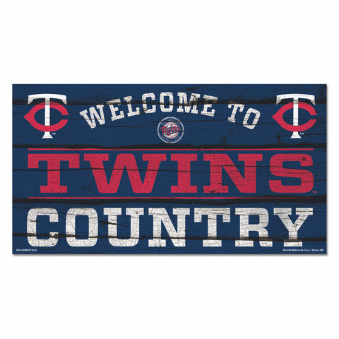 Minnesota Twins Sign 13x24 Wood Country