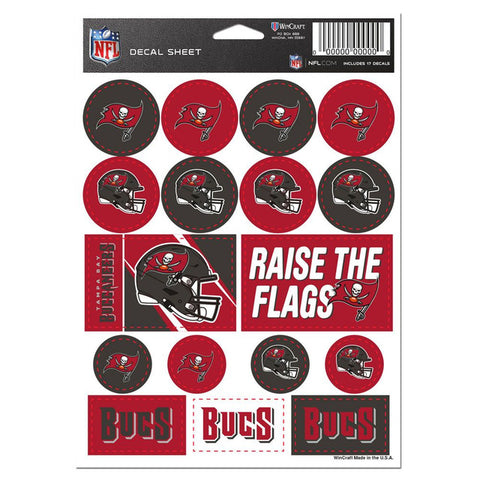 Tampa Bay Buccaneers Decal Sheet 5x7 Vinyl