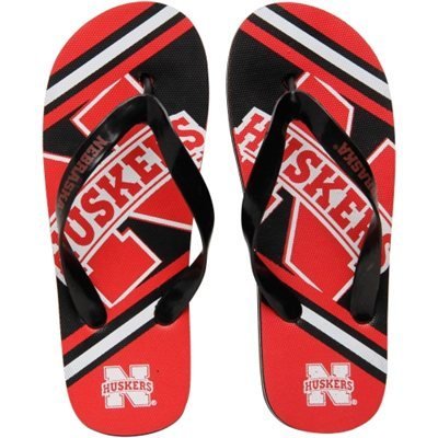 Nebraska Cornhuskers Flip Flop - Unisex Big Logo - (1 Pair) - L