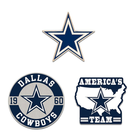Dallas Cowboys Enamel Pin Set 3 Piece