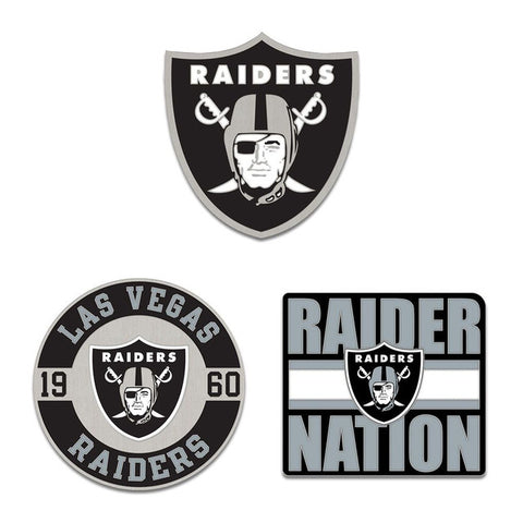 Las Vegas Raiders Enamel Pin Set 3 Piece