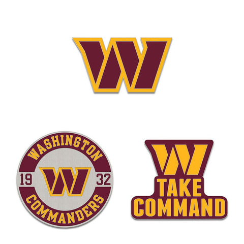 Washington Commanders Enamel Pin Set 3 Piece